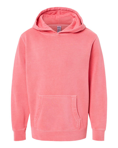 Independent Trading Co. Youth Midweight Pigment-Dyed Hooded Sweatshirt PRM1500Y #color_Pigment Pink