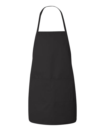 Liberty Bags Long Butcher Block Apron 5505 #color_Black