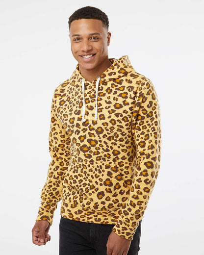 J. America Men's Triblend Fleece Hooded Sweatshirt 8871 #colormdl_Leopard Triblend