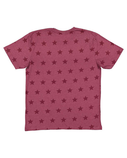 Code Five Men's Star Print Tee 3929 #color_Burgundy Star