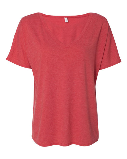 BELLA + CANVAS Women’s Slouchy V-Neck Tee 8815 #color_Red Triblend