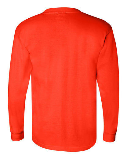 Bayside Union-Made Long Sleeve Pocket T-Shirt 3055 #color_Orange