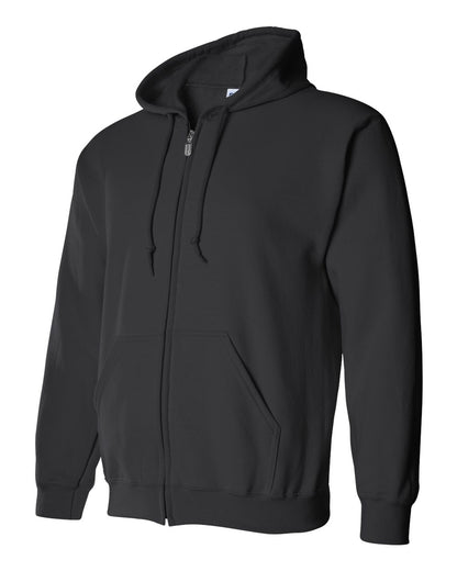 Gildan Unisex Heavy Blend™ Full-Zip Hooded Sweatshirt 18600 #color_Black