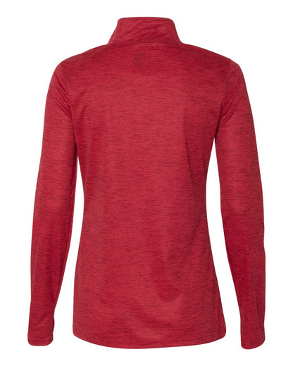 Badger Women’s Tonal Blend Quarter-Zip Pullover 4173 #color_Red Tonal Blend