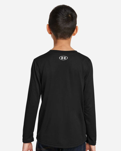 Under Armour Youth Tech™ Team Long Sleeve T-Shirt 1377488 #colormdl_Black/ White