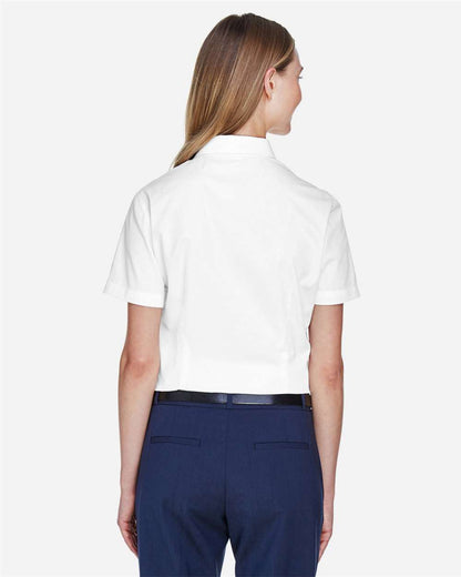 CORE365 Women's Optimum Short Sleeve Twill Shirt 78194 #colormdl_White