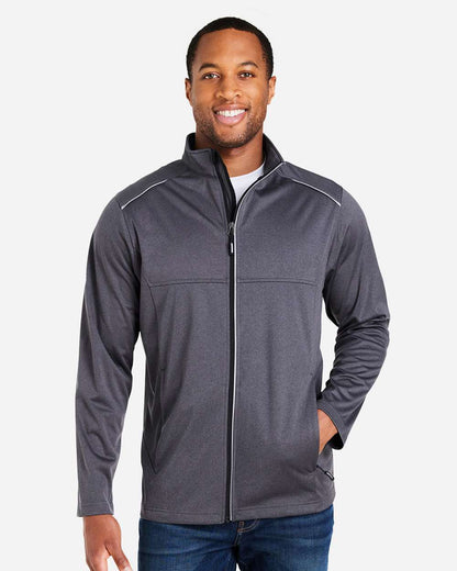 CORE365 Men's Techno Lite Three-Layer Knit Tech-Shell CE708 #colormdl_Carbon Heather