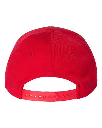 YP Classics Premium Curved Bill Snapback Cap 6789M #color_Red