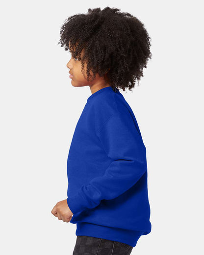 Hanes Youth EcoSmart® Crewneck Sweatshirt P360 #colormdl_Deep Royal