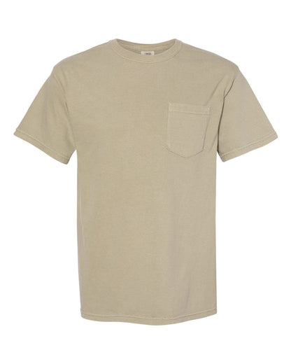 Comfort Colors Unisex Garment-Dyed Heavyweight Pocket T-Shirt 6030 #color_Khaki