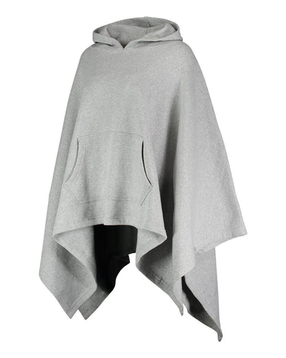 MV Sport Women's Amanda Fleece Poncho W17125 #color_Grey Heather