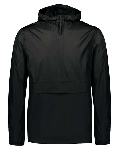 Holloway Men's Packable Quarter-Zip Jacket 229534 #color_Black