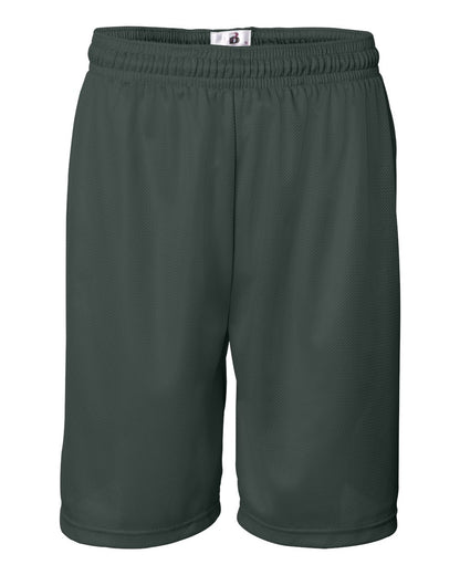 Badger Mini Mesh 9'' Inseam Shorts 7239 #color_Forest