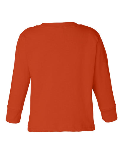 Rabbit Skins Toddler Cotton Jersey Long Sleeve Tee 3311 #color_Orange