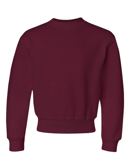JERZEES Youth NuBlend® Crewneck Sweatshirt 562BR #color_Maroon