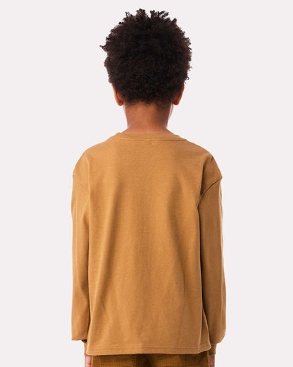 BELLA + CANVAS Youth 6oz. Heavyweight Long Sleeve Tee 3511Y #colormdl_Toast