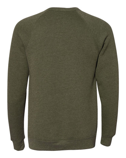 BELLA + CANVAS Sponge Fleece Raglan Crewneck Sweatshirt 3901 #color_Heather Olive