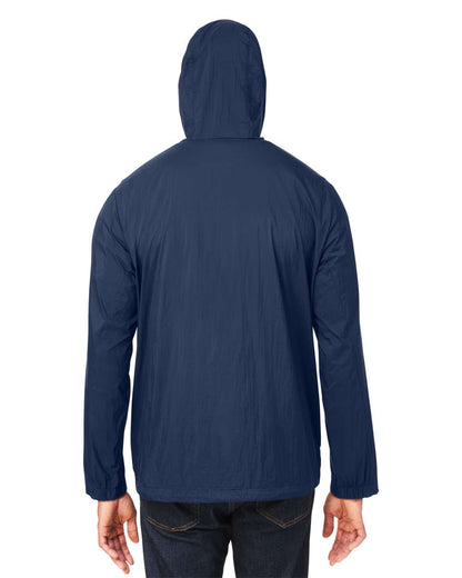 North End Men's Aura Lightweight Packable Anorak NE810 #colormdl_Classic Navy/ Carbon