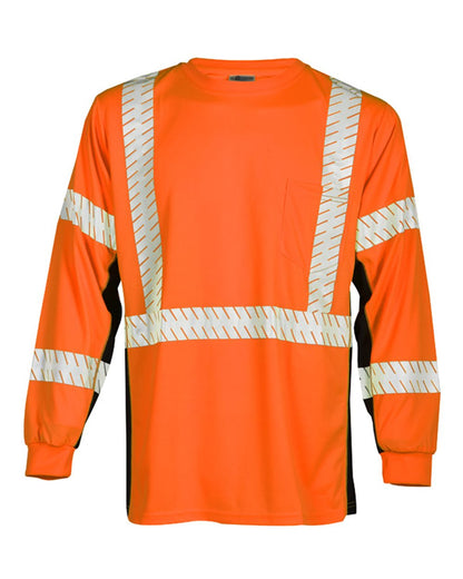 Kishigo Unisex Premium Black Series® Long Sleeve T-Shirt 9134-9135 #color_Orange