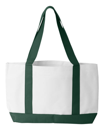 Liberty Bags P&O Cruiser Tote 7002 #color_White/ Forest