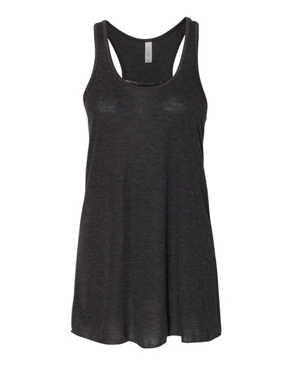 BELLA + CANVAS Women's Flowy Racerback Tank 8800 #color_Black Heather