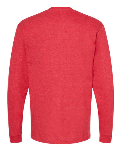 Tultex Heavyweight Jersey Long Sleeve T-Shirt 291 #color_Heather Red