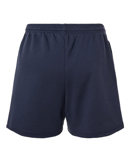 BELLA + CANVAS Women's Cutoff Fleece Shorts 3787 #color_Navy