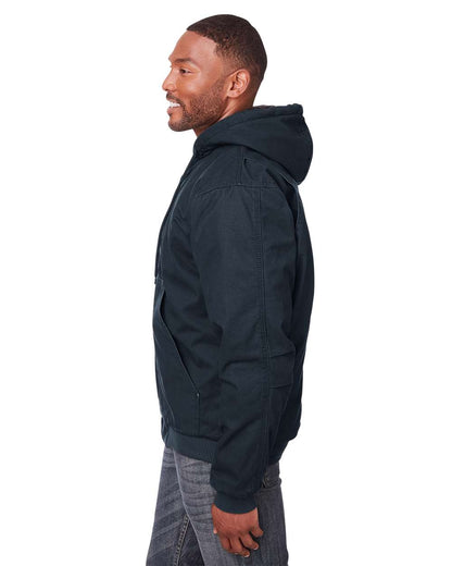 Berne Apparel Men's Heartland Washed Cotton Duck Hooded Jacket HJ375 #colormdl_Black