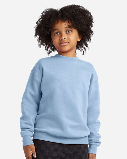 Hanes Youth EcoSmart® Crewneck Sweatshirt P360 #colormdl_Light Blue