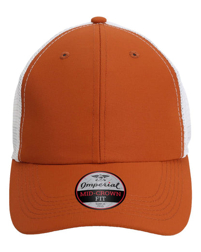 Imperial The Original Sport Mesh Cap X210SM #color_Burnt Orange/ White