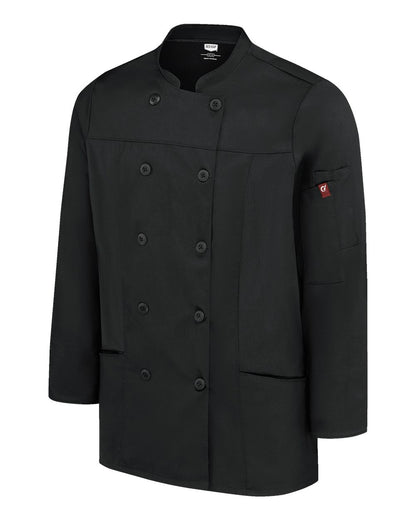Chef Designs Women's Deluxe Airflow Chef Coat 053W #color_Black