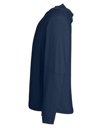 North End Unisex JAQ Stretch Performance Hooded Long Sleeve T-Shirt NE105 #color_Classic Navy