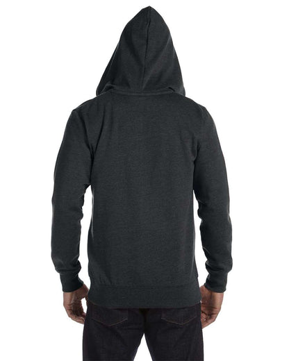 econscious Unisex Heathered Full-Zip Hooded Sweatshirt EC5680 #colormdl_Charcoal