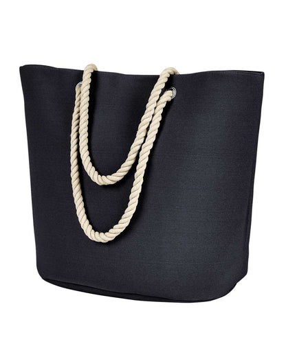 BAGedge Polyester Canvas Rope Tote BE256 #color_Black