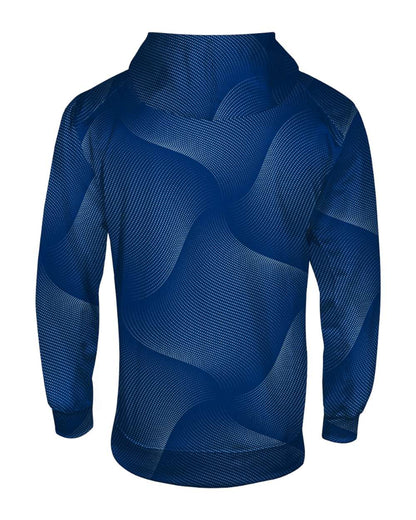 Badger Youth Warp Hooded Long Sleeve T-Shirt 2413 #color_Royal