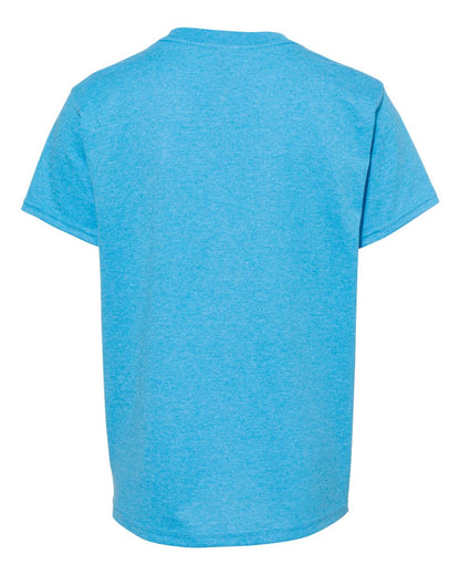 Gildan Youth Heavy Cotton™ T-Shirt 5000B #color_Heather Sapphire