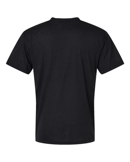 SubliVie Men's Blackout Polyester Sublimation Tee 1902 #color_White/ Black