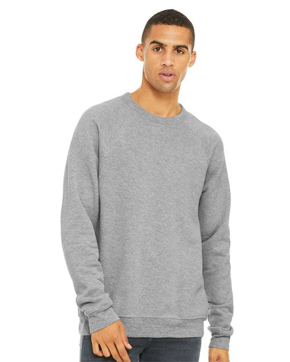 BELLA + CANVAS Sponge Fleece Raglan Crewneck Sweatshirt 3901 #colormdl_Athletic Heather