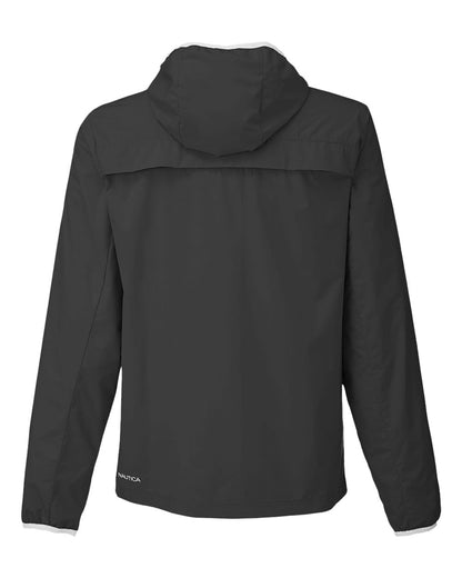 Nautica Men's Stillwater Hooded Windbreaker N17926 #color_Black