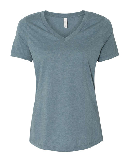 BELLA + CANVAS Women's Relaxed Heather CVC V-Neck Tee 6405CVC #color_Heather Slate