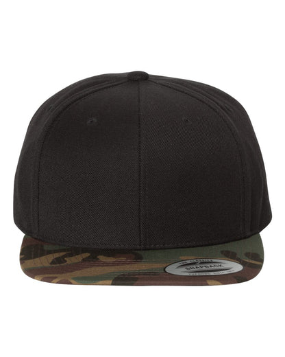 YP Classics Premium Flat Bill Snapback Cap 6089M #color_Black/ Camo