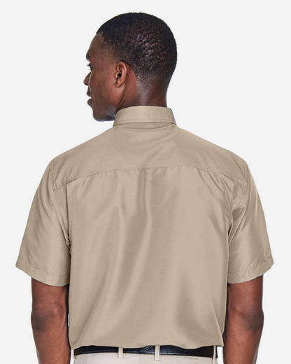Harriton Men's Key West Short Sleeve Performance Staff Shirt M580 #colormdl_Khaki