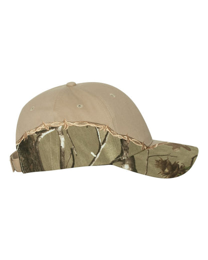 Kati Licensed Camo with Barbed Wire Embroidery Cap LC4BW #color_AP/ Tan