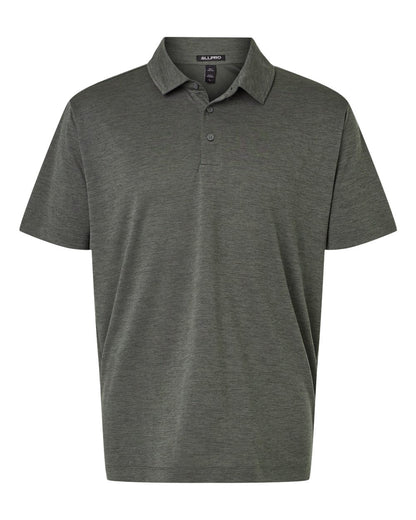 AllPro Men's Pro-Lock Performance Mélange Polo 4HM00 #color_Charcoal Melange