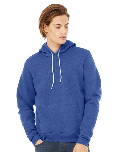 BELLA + CANVAS Unisex Sponge Fleece Hoodie Sweatshirt 3719 #colormdl_Heather True Royal