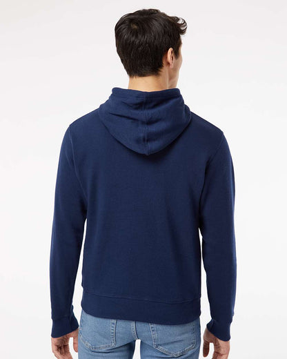 J. America Men's Triblend Fleece Hooded Sweatshirt 8871 #colormdl_True Navy Solid