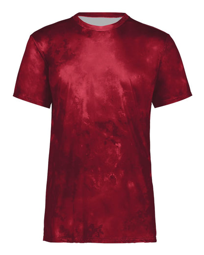 Holloway Youth Cotton-Touch Cloud T-Shirt 222696 #color_Scarlet Cloud Print