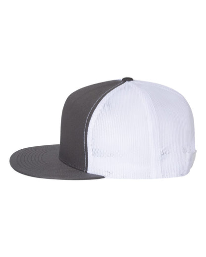 YP Classics Five-Panel Classic Trucker Cap 6006 #color_Charcoal/ White