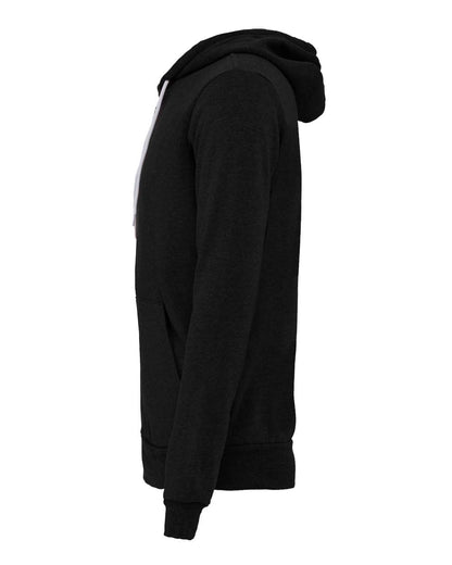 BELLA + CANVAS Sponge Fleece Full-Zip Hoodie 3739 #color_Black Heather