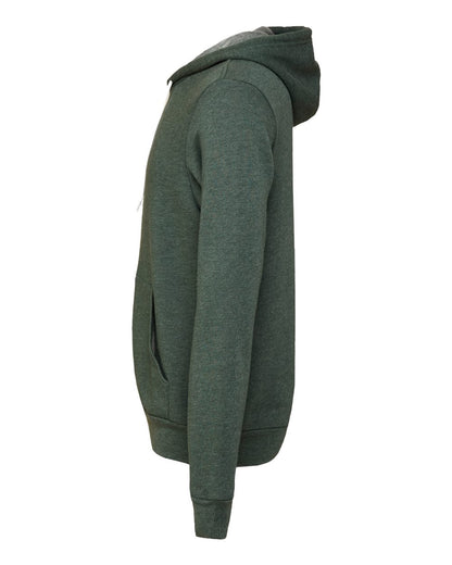 BELLA + CANVAS Sponge Fleece Full-Zip Hoodie 3739 #color_Heather Forest